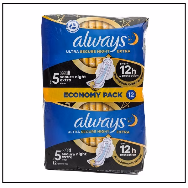 Always – Ultra Extra Secure Night – 12 Pieces