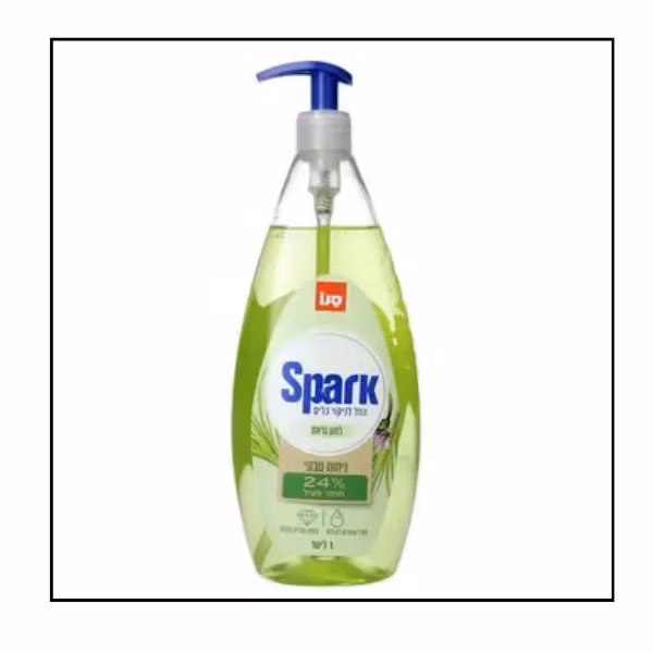 سانو سبارك – سائل جلي برائحة عشب الليمون مع مضخة 1 ليتر - تركيز 24%