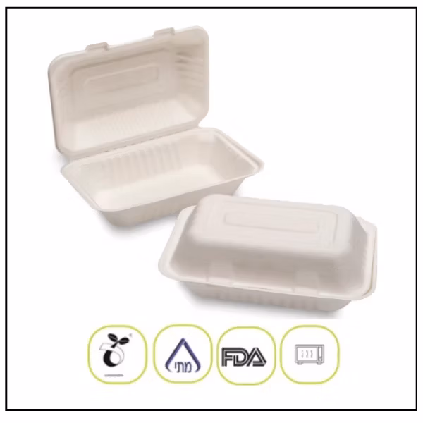 لانش بوكس كرتون مستطيل – 24×15×6.3 سم – كرتونة 200 قطعة