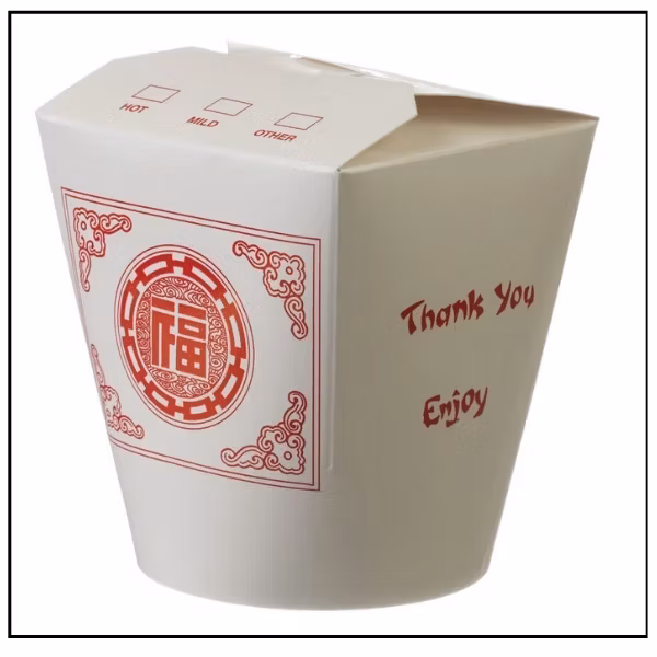 علبة نودلز كرتون + غطاء – 16 OZ – كرتونة 500 قطعة