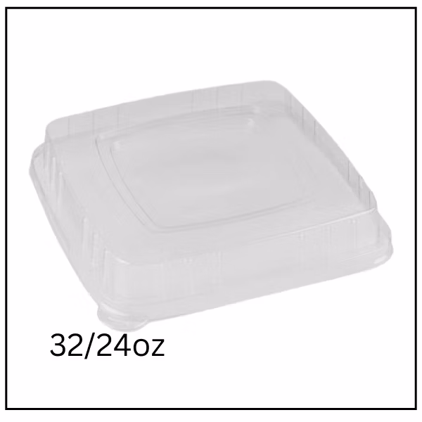 غطاء لجاط سلطة مربع – 24/32 OZ – كرتونة 300 قطعة