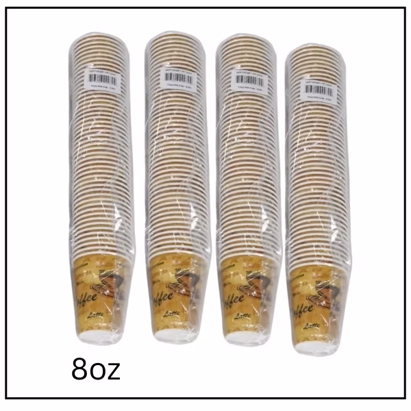 كاسة كرتون – 8 oz – كرتونة 1000 حبة – PALACE / COFFEE