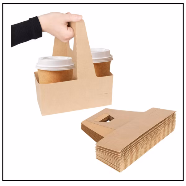 حمالة كاسات مزدوجة – مع يد – كرتونة 250 حبة