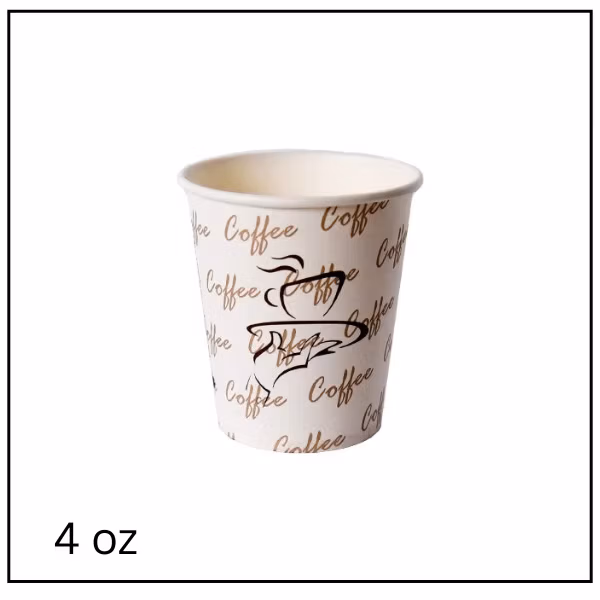 كاسة كرتون – اسبرسو – حجم 4 oz – كرتونة 1000 حبة – PALACE