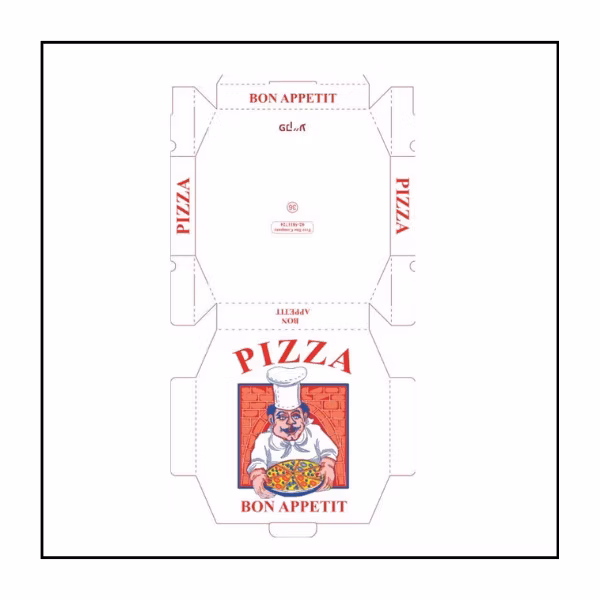 كرتون بيتزا ميني 22 سم – فري لاين (الربطة 1/50)