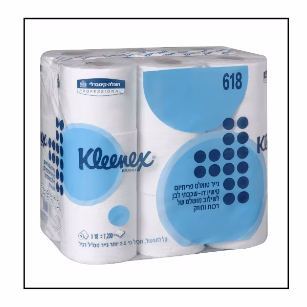 ورق تواليت تيشو كومباكت – 18 رول – مزدوج الطبقات –618 KLEENEX