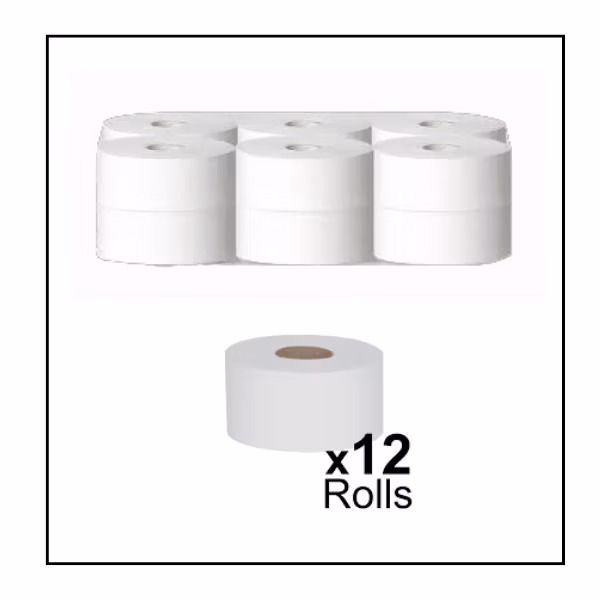 ورق تواليت جامبو تيشو ناعم 150 متر × 12 رول – فري لاين