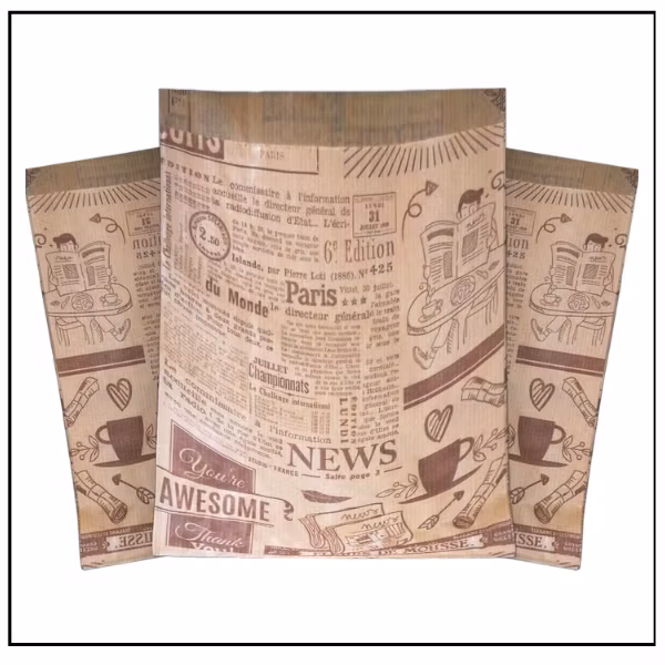 اكياس ورق بني مطبوع لكماج كبير – حجم R7 (23×18 سم) – كرتونة 2000 كيس – Freeline