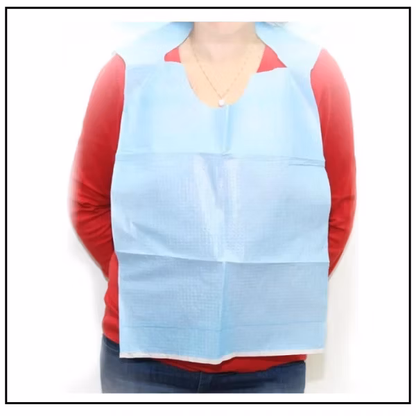 مريول طعام للكبار للاستعمال مرة واحدة – 40×60 سم ( للاستخدام في عيادة الاسنان ) الربطة: 100 قطعة – الكرتونة: 10 ربط