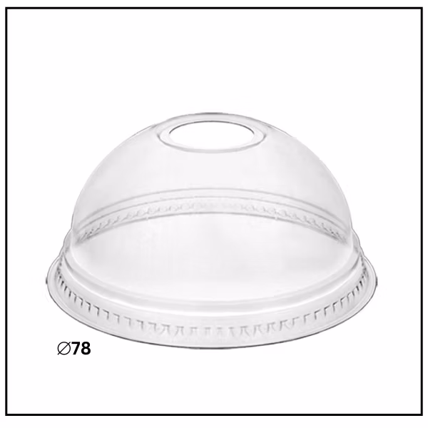 غطاء قبة لكاسات البارد ⌀78 – يناسب 250/300/350 مل – كرتونة 1000 غطاء