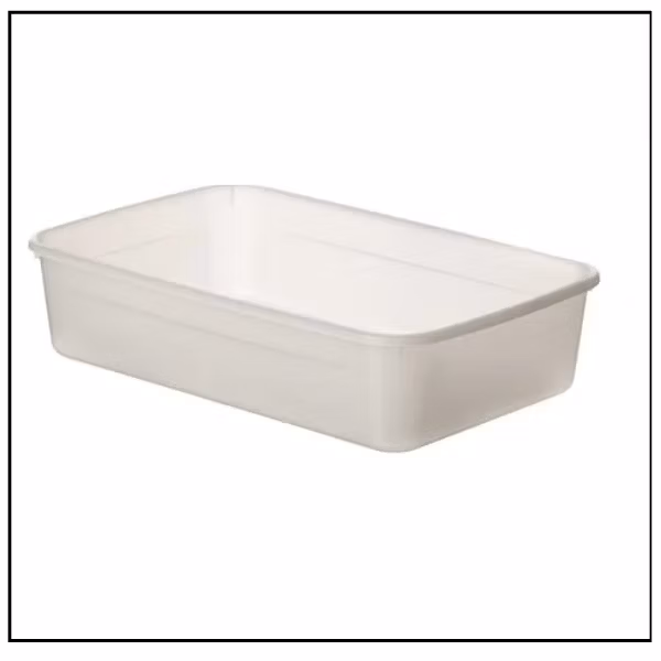 علبة بلاستيك مستطيلة 2.5 لتر