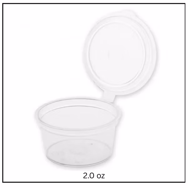 علبة روتف (صلصة) مع غطاء متصل ( 50مل ) 2.0 OZ – (1 كرتونة/1000 حبة)